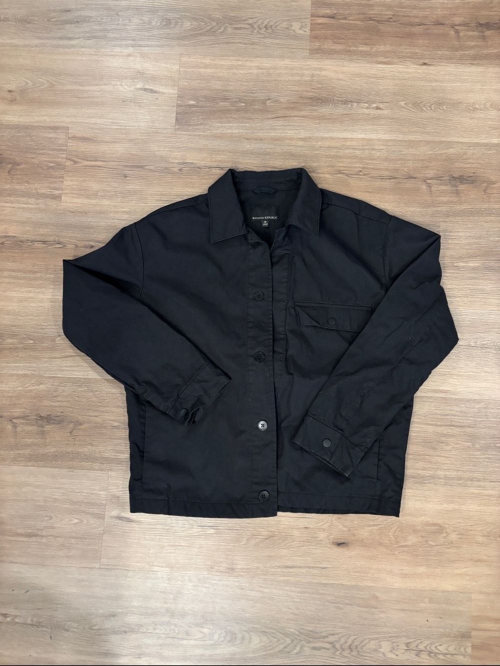 Banana Republic Black Lightweight Shirt Jacket